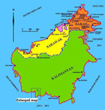 Map of Borneo